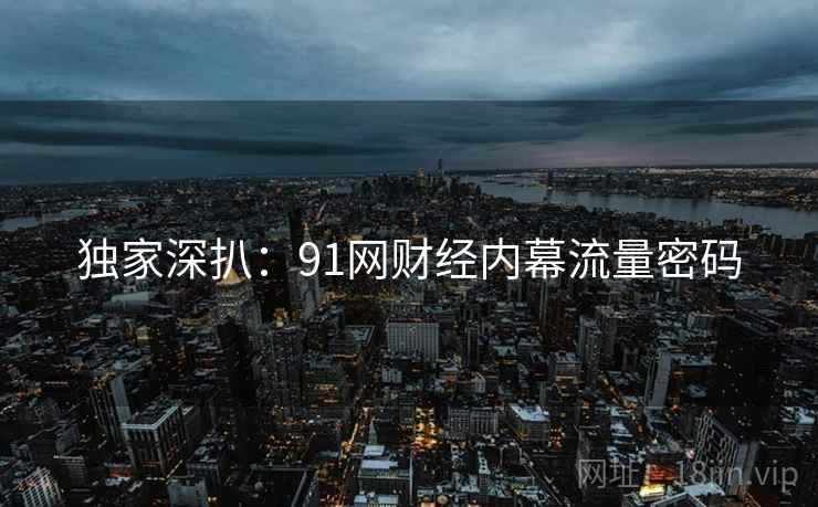 独家深扒：91网财经内幕流量密码